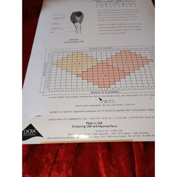 Hanes Smooth Illusions Contouring Leg Pantyhose Medium Style 637 Sand Color - Picture 7 of 7